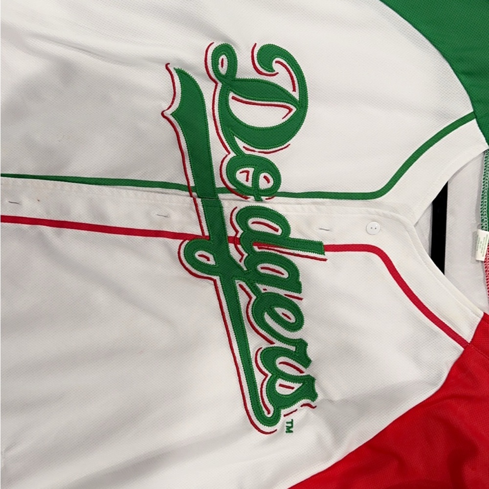 White and Green Dodgers Jersey